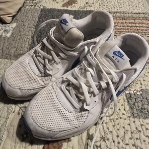 Nike Air White and Blue Sneakers